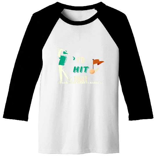 Id Hit That Birdie Bogey Eagle Par Beer Golf ART ON BACK Baseball Tees