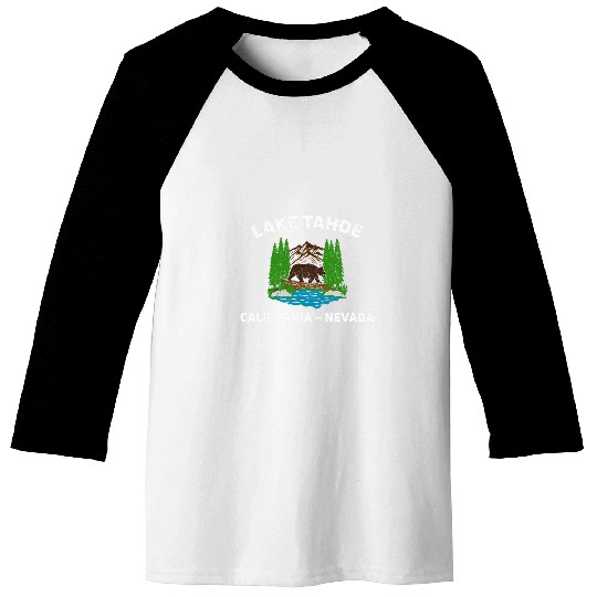 Bear Pet Grizzly Bear In Lake Tahoe californias Nevada Baseball Tees