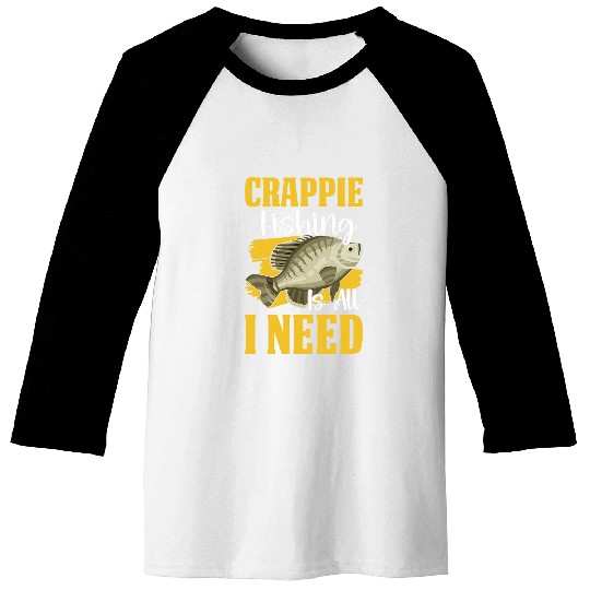 Crappie Fishing Spot Carolina Crappie Fisher Lure Baseball Tees