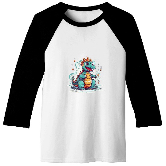 Dragon Pet Swim Design Dive with Ease Power Baseball Tees