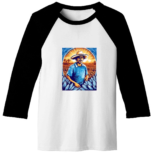 Wines Fun Agave Farmer Blue Agave Plant Mexican Tequila Farm Farming Baseball Tees
