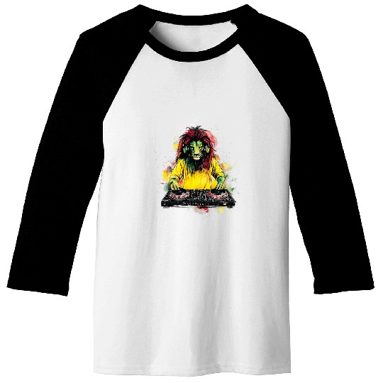Lion Pet Rasta Reggae Music Headphones Jamaican Pride Lion Of Judah 6 Baseball Tees