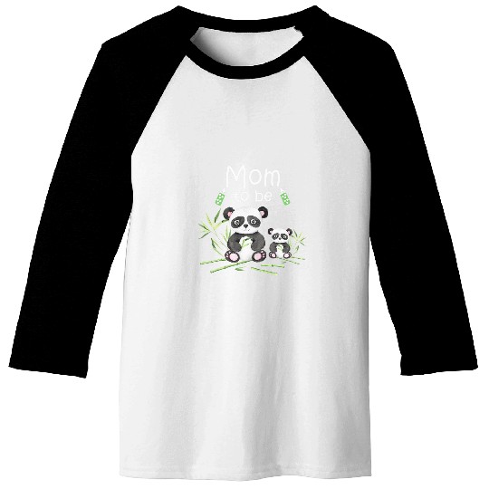 Panda Pet mom to be panda bear cute baby shower Baseball Tees