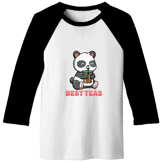 Panda Pet milk tea bests teas panda bubble tea barista Baseball Tees
