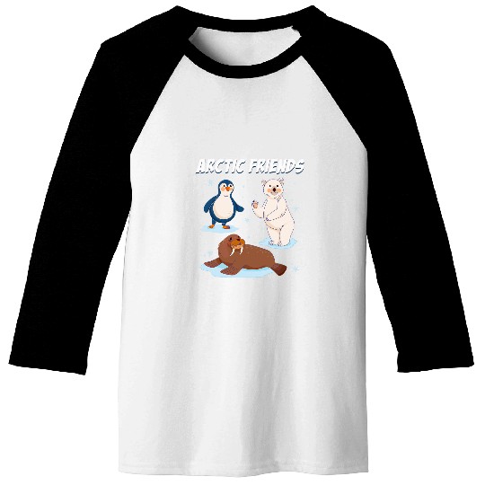 Bear Pet Penguins Polar Bears Seals Walrus Arctic Friends Animals Baseball Tees