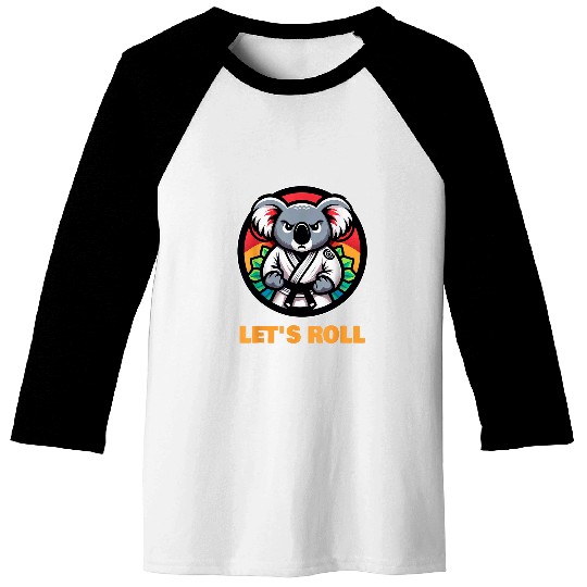 Koala Pet Bear BJJ Gi Brazilian Jiu Jitsu Martial Arts Let s Roll Baseball Tees