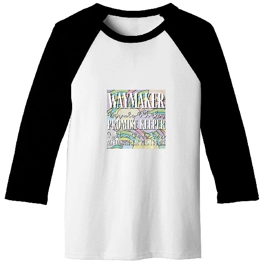 Kids Kids Waymaker Miracle Worker Rainbow Christian 4 Baseball Tees