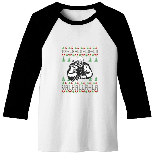 Norse Mythology Viking Santa Claus Pagan Christmas Baseball Tees
