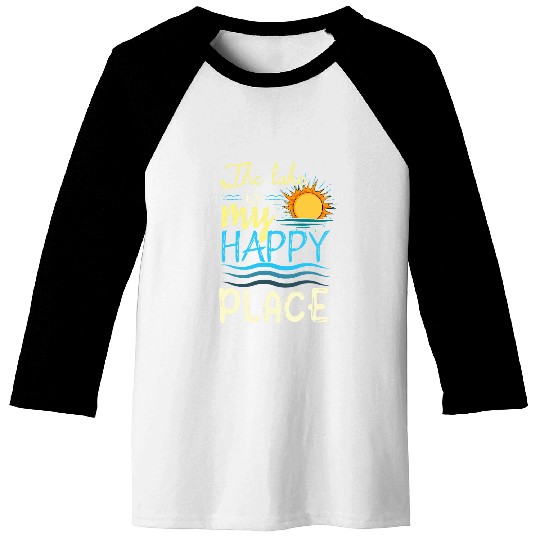 Pontoon Fun Lake My Happy Boat Kayaking Kayak Pontoon Boating Summer Baseball Tees