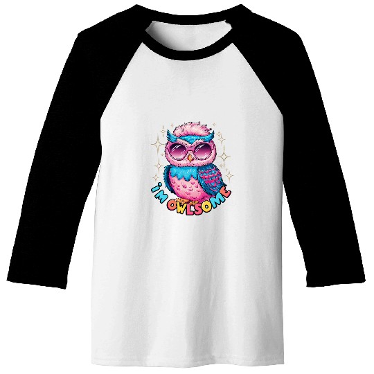 Owl Pet With Colorful Glasses For Barn Owl Lovers Baseball Tees