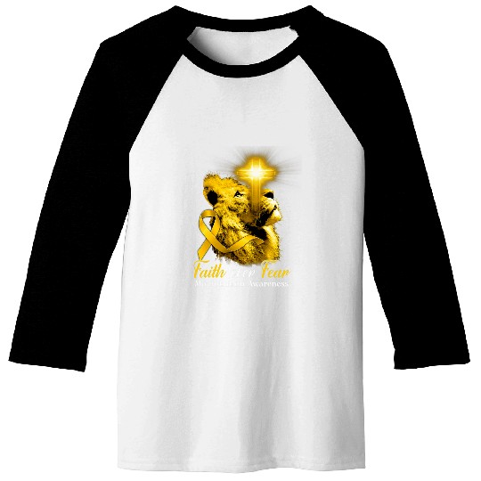 Lion Pet Cross Faith Over Fear Malnutrition Awareness Baseball Tees