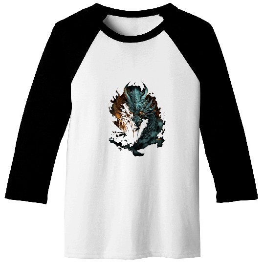 Dragon Pet Front View Fantasy Beast Drako Baseball Tees
