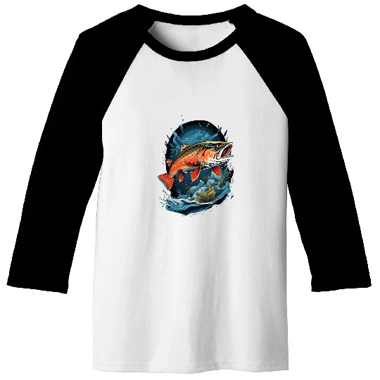 Fisherman Fly Fishing Arctic Char Brook Trout Fish 2 Baseball Tees