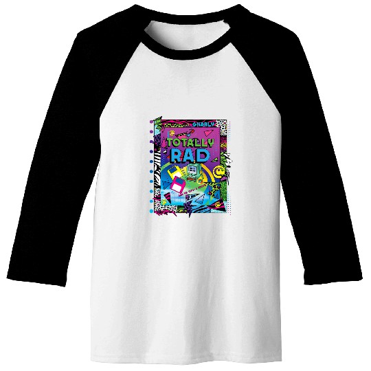 Retro 80s Totally Rad vintages Computer Vaporwave Aesthetics Baseball Tees
