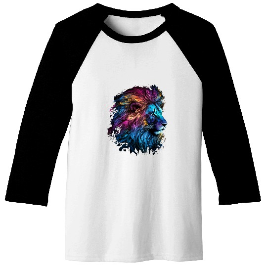 Lion Pet Animal Print Art Animal Lover Lion Baseball Tees