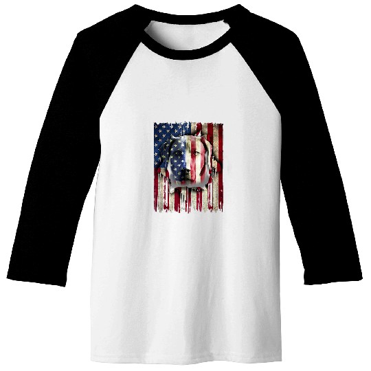 patriotic rhodesian ridgeback american flag usa dog lover Baseball Tees