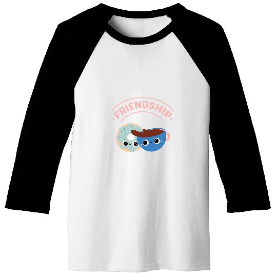 Coffee Fun Galentines Day Coffee Donuts Friendship Baseball Tees