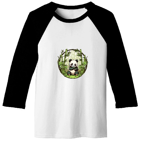 Panda Pet Bamboo Forest Baby Kawaii Panda in China Baseball Tees