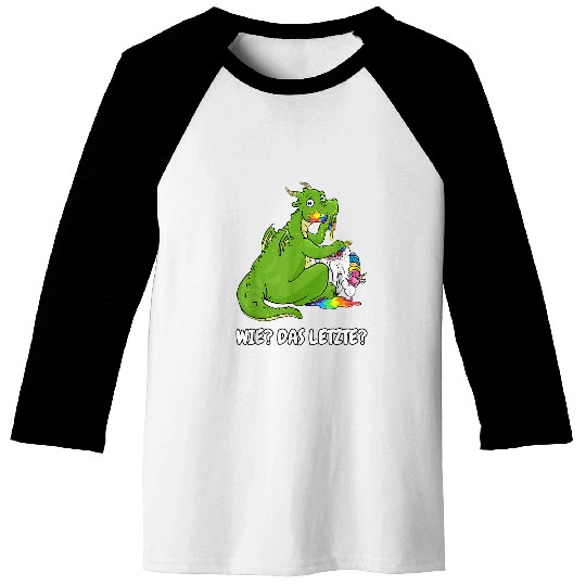 Dragon Pet the last dragon eats unicorn Baseball Tees