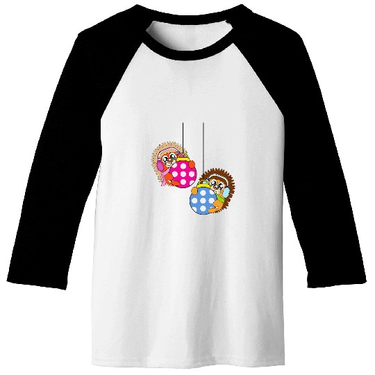 Hedgehog Pet Christmas Balls Winter Snow Baseball Tees
