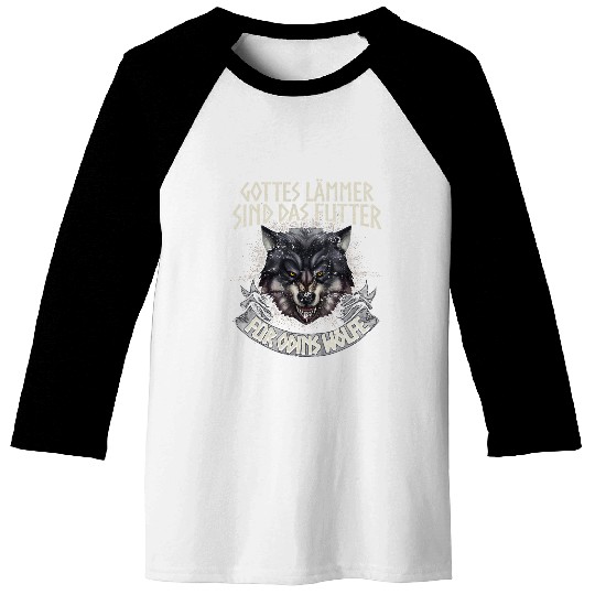 Odins Wolves God Lamb Germanen Clothing Saying Viking Baseball Tees