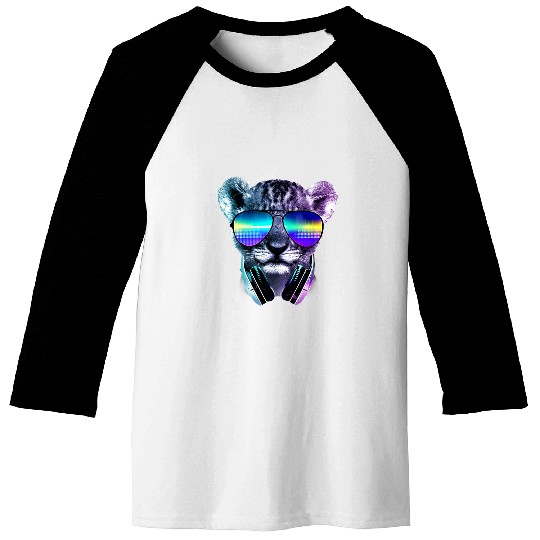 Lion Pet Rave Lion Cub EDM DJ Tech House Underground Cyber Aesthetic Baseball Tees