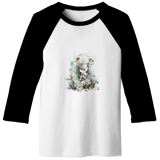 Bear Pet Polar Bear Animal Motif Artwork Polar Bear Baseball Tees