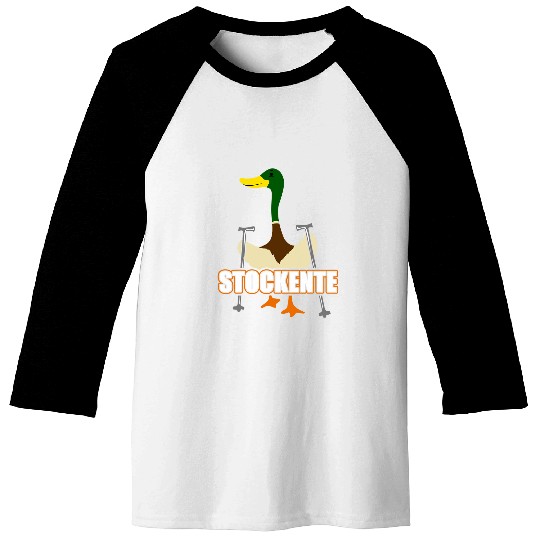 Duck Pet Mallard Duck Nordic Walking Funny Duck Design Baseball Tees