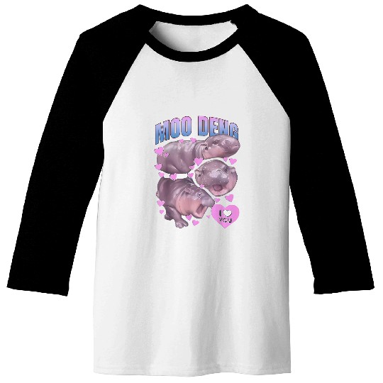Hippo Pet Pygmy Hippo vintages Moo Dang Bootleg Funny MooDeng Baseball Tees