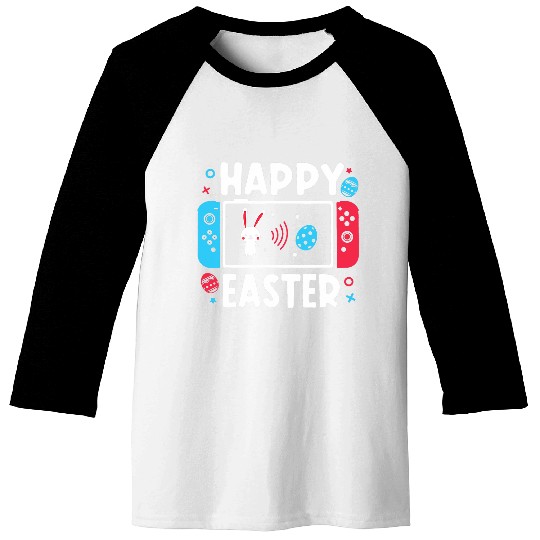 Easter Day Boys Gamer s Video Game Controller Bunny Baseball Tees