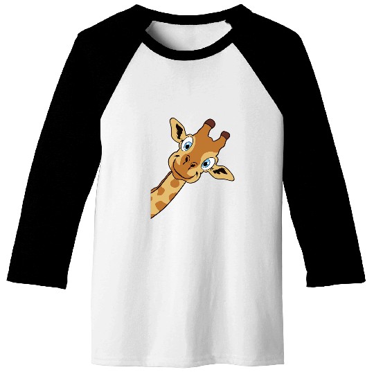 Giraffe Pet Animal Face Africa Zoo Baseball Tees