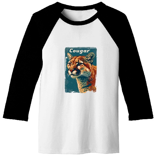 Lion Pet vintages Cougar Wild Mountain Lion Baseball Tees