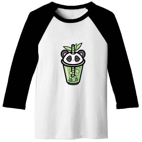 Panda Pet Kawaii Panda Bubble Tea Cute Boba Baseball Tees