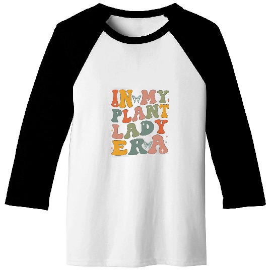 Retro Groovy In My Plant Lady Era xmass Gardening Plant Mom Baseball Tees
