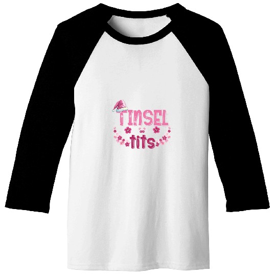 Jingle Balls Tinsel Tits Matching Christmas Couples Baseball Tees