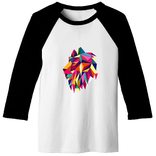 Lion Pet Cool Trendy Lion Geometric African Animal Baseball Tees