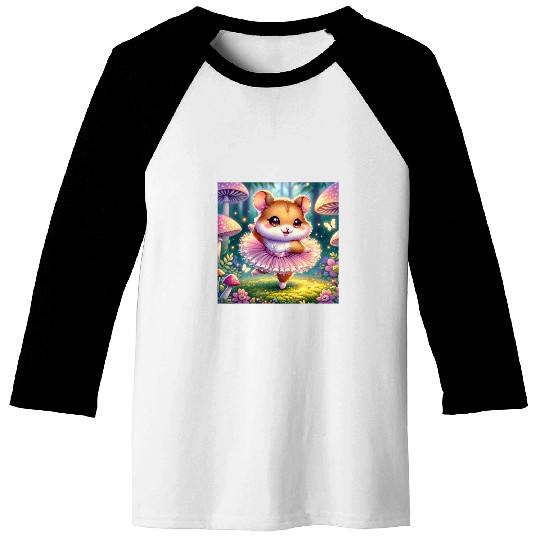 Hamster Pet Kawaii Hamster Ballet Tutu Adorable Hamster Ballet Baseball Tees