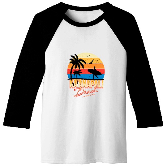 Kaanapali Beach Lahaina Maui Hawaii Vacation Baseball Tees