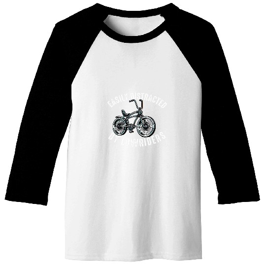 Lowrider Bike Bicycle Men Dad Boy Low Riding Chicano Funny Baseball Tees