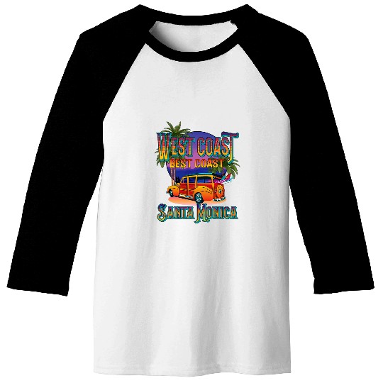 Santa Monica californias West Coast bests Surf Coast Keepsake Baseball Tees