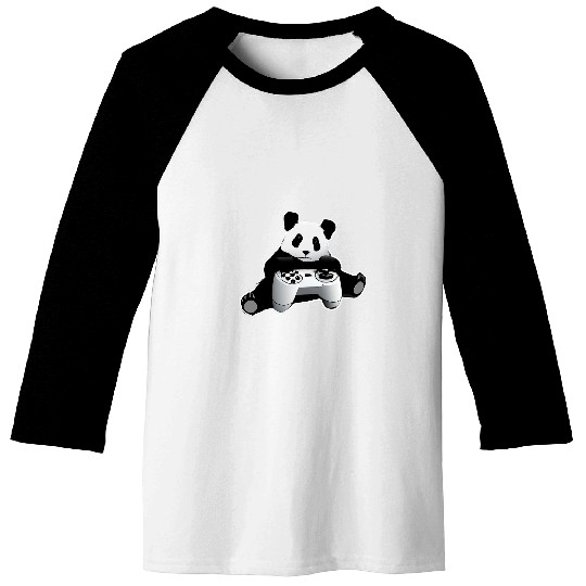 Panda Pet Video Game Controller Gamers Panda Lovers Design 1 Baseball Tees