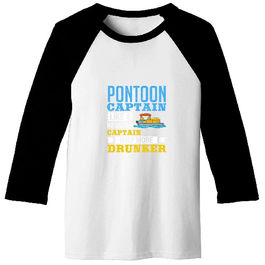 Pontoon Boat Fishing Pontooning Seats Kayak 18 Baseball Tees