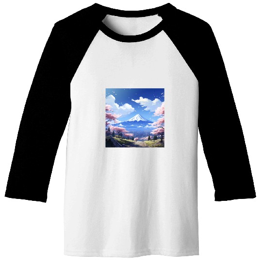 Mountain Melody Cherry Blossom Anime Harmony Baseball Tees