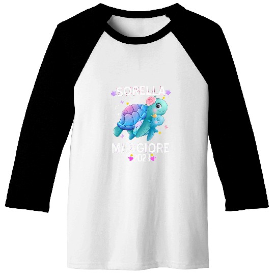 Turtle Pet Kids Big Sister Turtle Pregnancy Big Sister Baseball Tees
