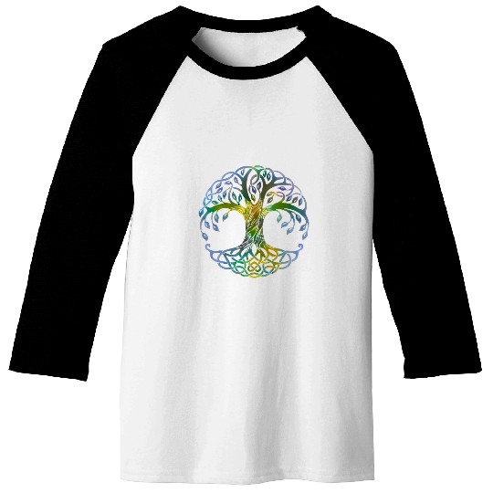 TREE OF LIFE Viking Yggdrasil Pagan Earth As Above So Below Baseball Tees