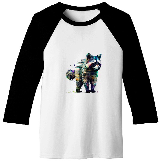 Raccoon Pet Pop Art Trash Panda Graphic Racoon Lover Gifts Baseball Tees