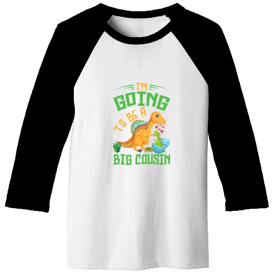 Promoted to Big Cousin TRexs Dinosaur Pregnancy Announcement Baseball Tees