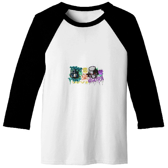 Kids Transformers Optimus Prime Vs Megatron Retro Graffiti Paint Baseball Tees