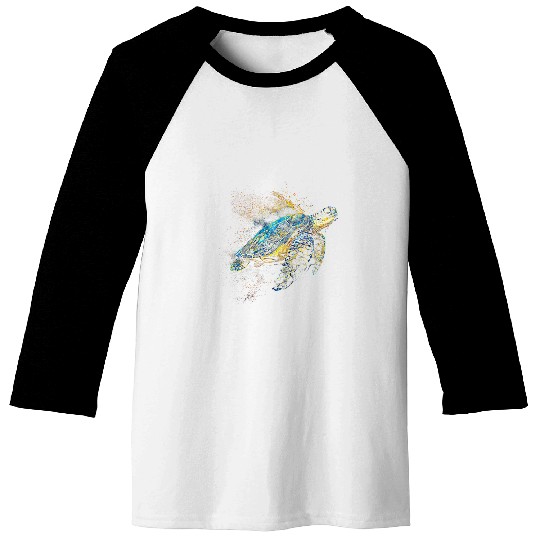 Sea Turtle Tortoise Waterturtle Ocean Natural Environment 2 Baseball Tees