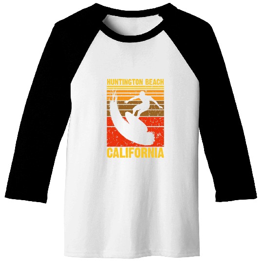 Surf Life Huntington Beach californiasSurfing Surfer Ocean vintages 1 Baseball Tees